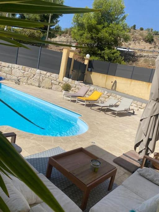 Detente Bas De Villa Jacuzzi, Piscine A 15 Min De Nice Carros Extérieur photo